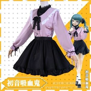 Vampire Miku Cosplay Costume Wig Cosplay Anime Suit (with wig)